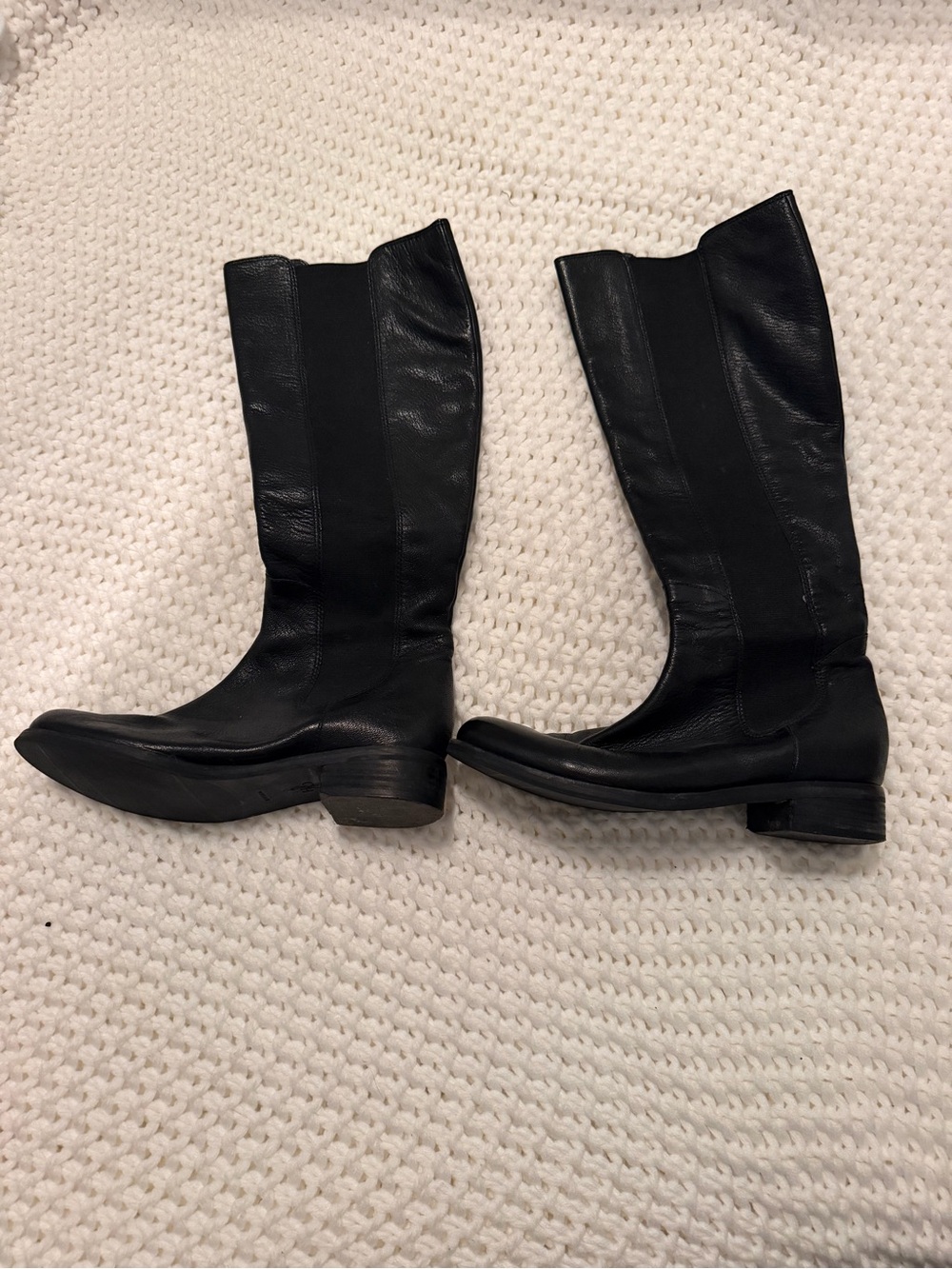 Cole Haan Nike Air Black Knee-High Women's Leather Riding Boots